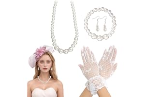 Heliltd 5Pcs Fascinators for Women Tea Party Fascinator Hat for Women Veil Tea Party Hats and Gloves Set