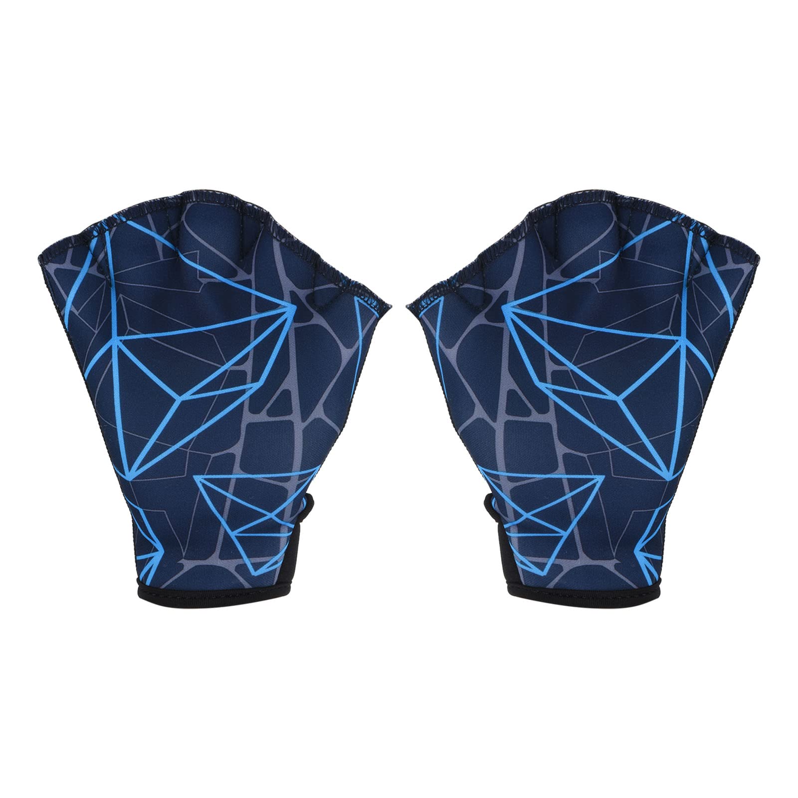 PATIKIL Webbed Swim Gloves, M, Dark Blue, Nylon, Swimming, Snorkeling, Surfing