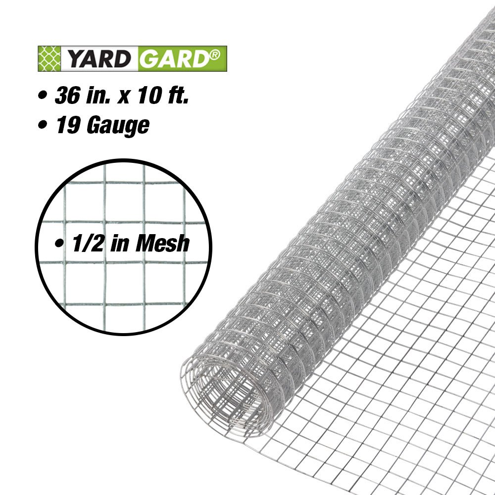 YARDGARD 308228B 36Inch x 10Foot 1/2Inch Galvanized Mesh Hardware