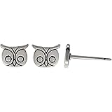 Boma Jewelry Sterling Silver Owl Stud Earrings