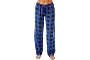 Stutye Womens Plaid Pajama Pants Loose Fit Loungewear Drawstring Soft Pj Bottoms Sleepwear Buffalo Plaid Pajama Pants