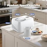 AcmEenjoy No Pre-freezing Ice Cream Maker 1.2L Compressor 3 in 1 view 7