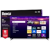 Roku Smart TV – 65-Inch Pro Series, Mini-LED TV – RokuTV with Backlit Voice Remote Pro – Flat Screen 4K QLED Television with 120Hz Refresh Rate & Dolby Vision IQ, Live News, Sports, Entertainment