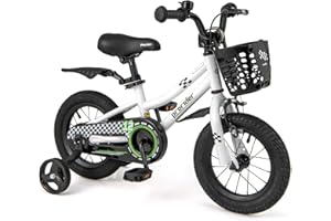 BABY JOY Kids Bike, 12 14 16 18 20 Inch Children Bikes for Boys Girls Teens 3-8 8+ Years w/Training Wheels or Kickstand, Handbrake, Coaster Brake & Removable Basket, Kids Bicycle of Multiple Colors