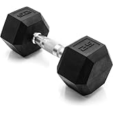 CAP Barbell 25 LB Coated Hex Dumbbell Weight, New Edition | Replacement or set-expansion option, Anti-roll stability, Unilateral strength exercises, Home gym strength training