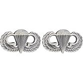 MEDALS OF AMERICA EST. 1976 Miniature Army Parachute Badge SIL/Ox (Pack of 2)