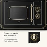 Klarstein Victoria 20 Built-in Microwave Retro 800W Grill 20L Black view 3
