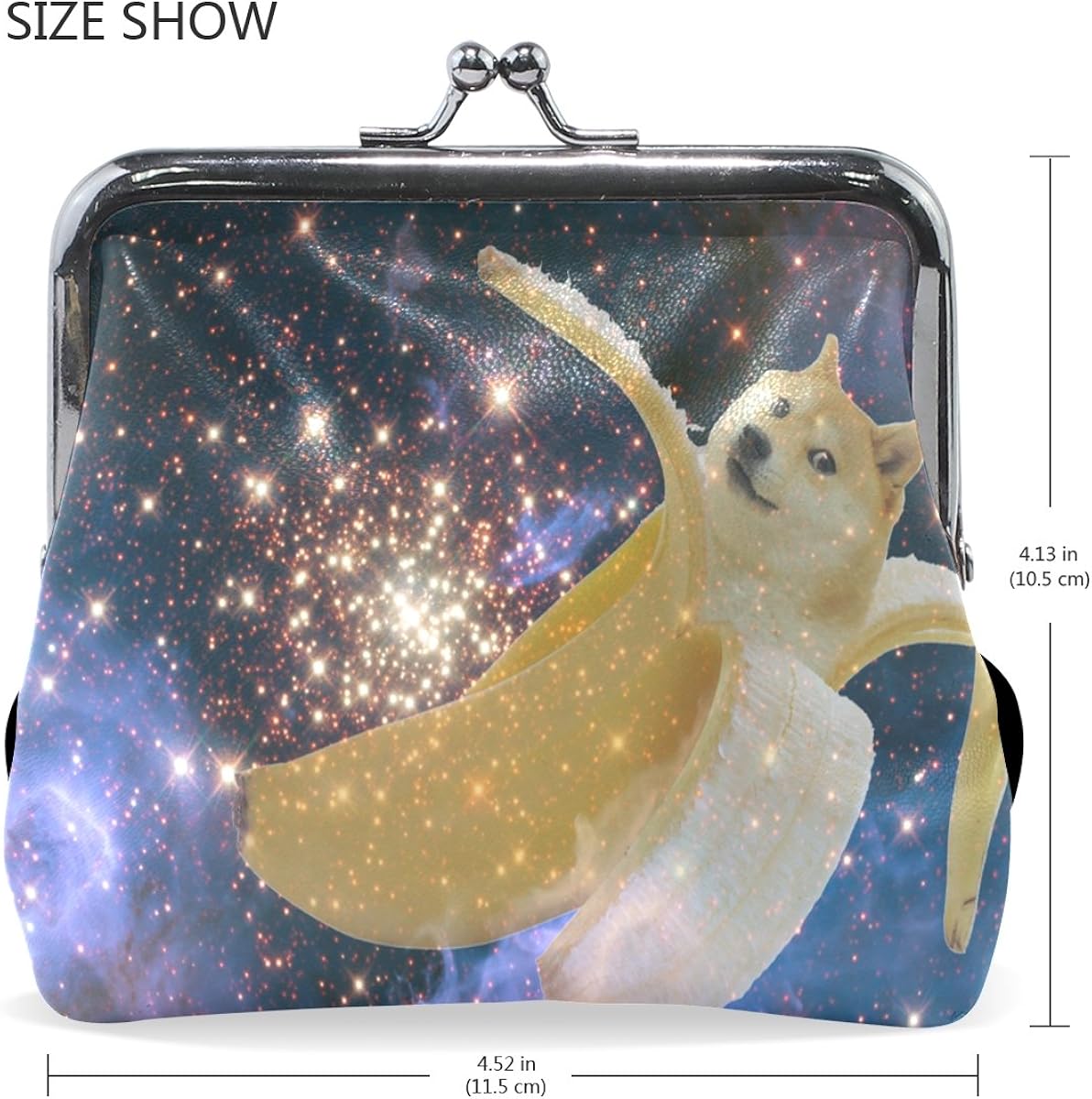 Sunlome Creative Shiba Inu Galaxy Space Doge Banana Wallet ...