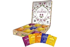 Pukka Tea Gift Box | Herbal Support Selection Organic Tea | Christmas Gift | 45 Tea Bags, 5 Flavors