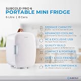 Subcold PRO6 Mini Fridge 6L 8 Can Quiet USB AC Powered White view 2