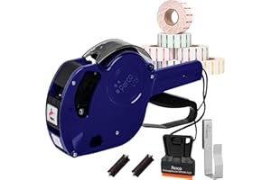 Perco Lite 1 Line Date Gun with Day of Week Labels Kit - Includes Perco Lite Date-Marking Gun, 1 Sleeve (7 Rolls) of Day of Week Labels (Full Week), 1 Scraper, 2 Ink Rollers (1 Preloaded) & 1 Gun Clip