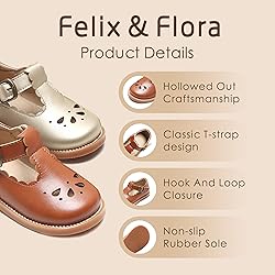 Felix & Flora Toddler Little Girl Brown Mary Jane
