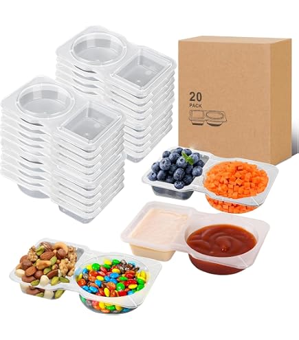 Acheter Boîte de rangement de fruits avec couvercle, plateau rond en plastique pour collations, plateau de fruits à 6 compartiments, plateau de service alimentaire 10 pièces