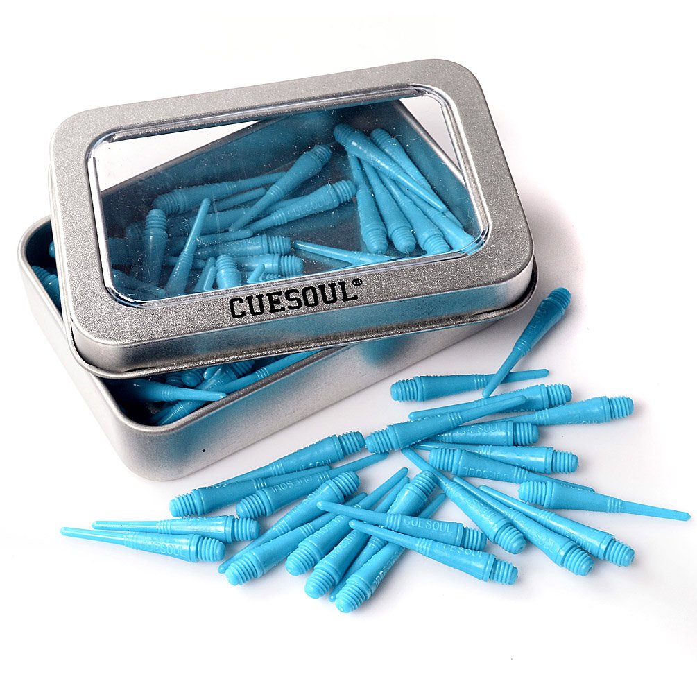 CUESOUL 2BA Soft Tip Dart Points 100-Count (CSSTP005 - Blue)