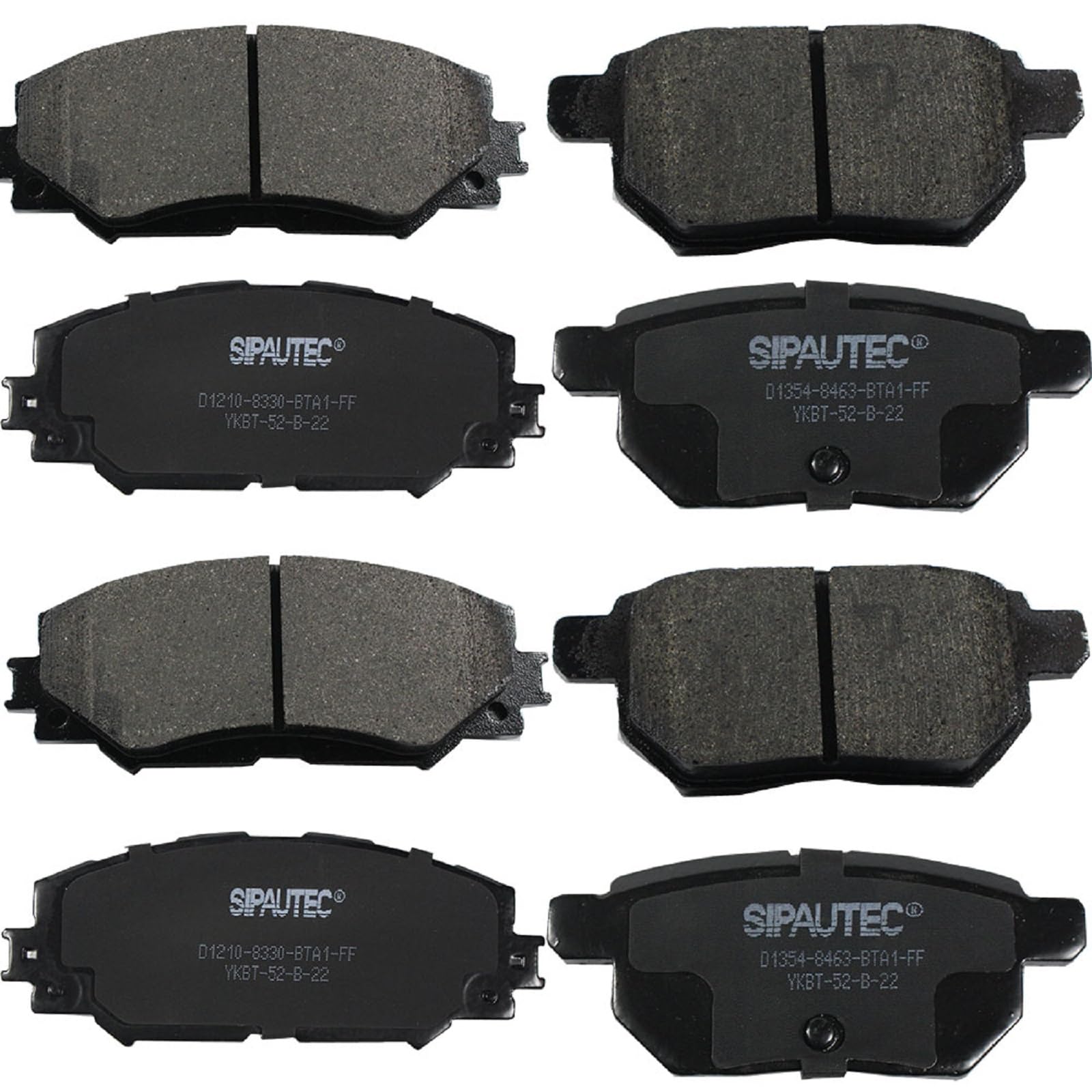 SIPAUTEC-8pcs Front and Rear Ceramic Disc Brake