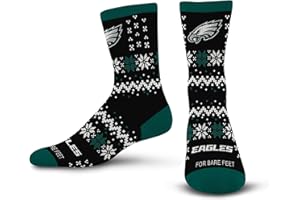 For Bare Feet NFL Unisex Team Sweater Crew Sock Nfl Large