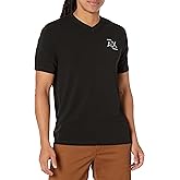 Armani Exchange Mens Slim Fit V Neck Stretch Cotton Jersey Logo Tee