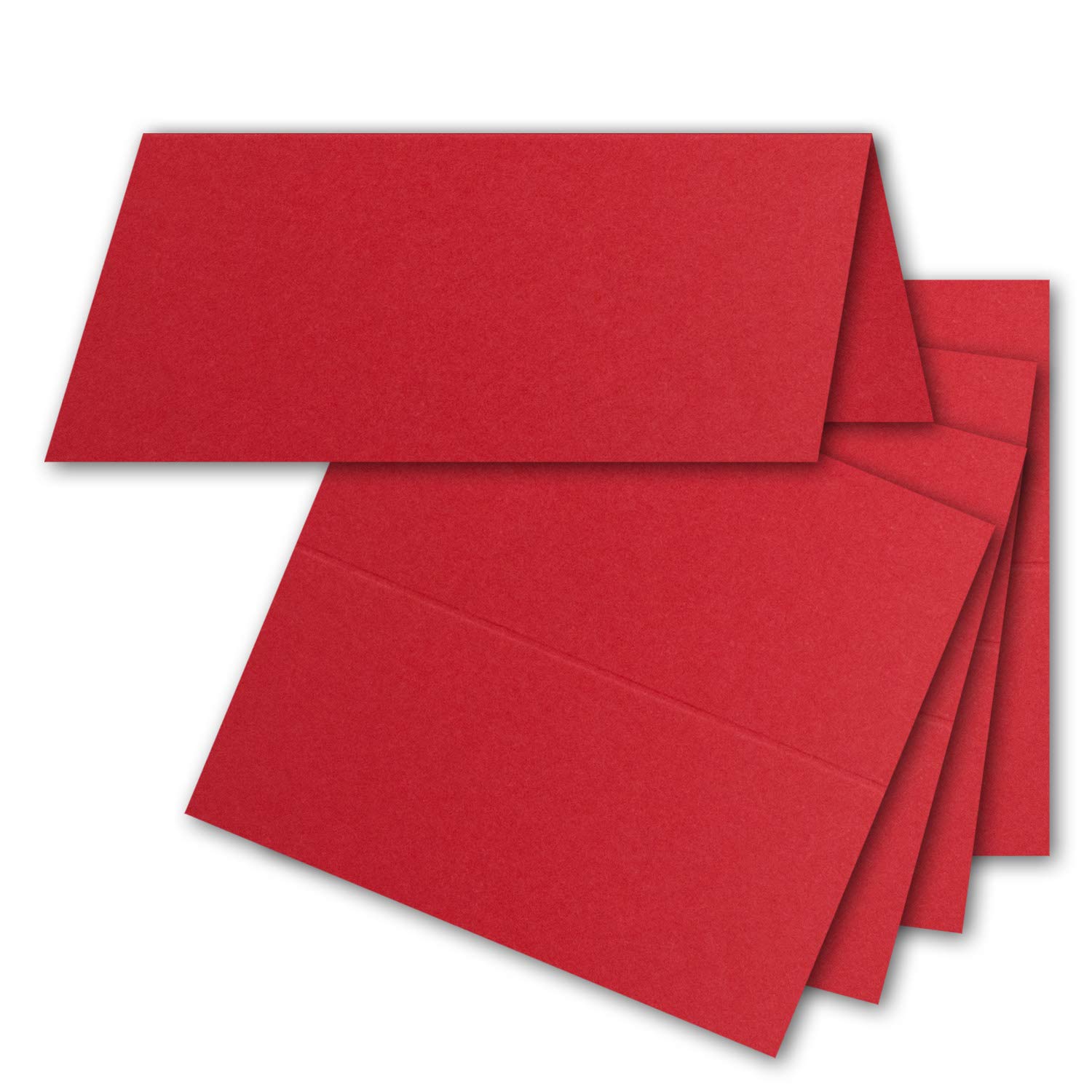 FarbenFroh by GUSTAV NEUSER 50 x Place Cards in Rose Red (Red) - 4.5 x 10 cm - Blank - Double Cards - as Place Cards and Name Cards for Weddings and Festivals — image 1