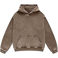 Chaos World Mens Hoodie Oversized Acid Wash Hoodies Vintage