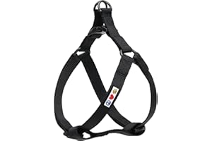 Pawtitas Solid Step-in Dog Harness – Adjustable No-Pull Vest for Puppies to Seniors, Safe & Comfortable XS Black