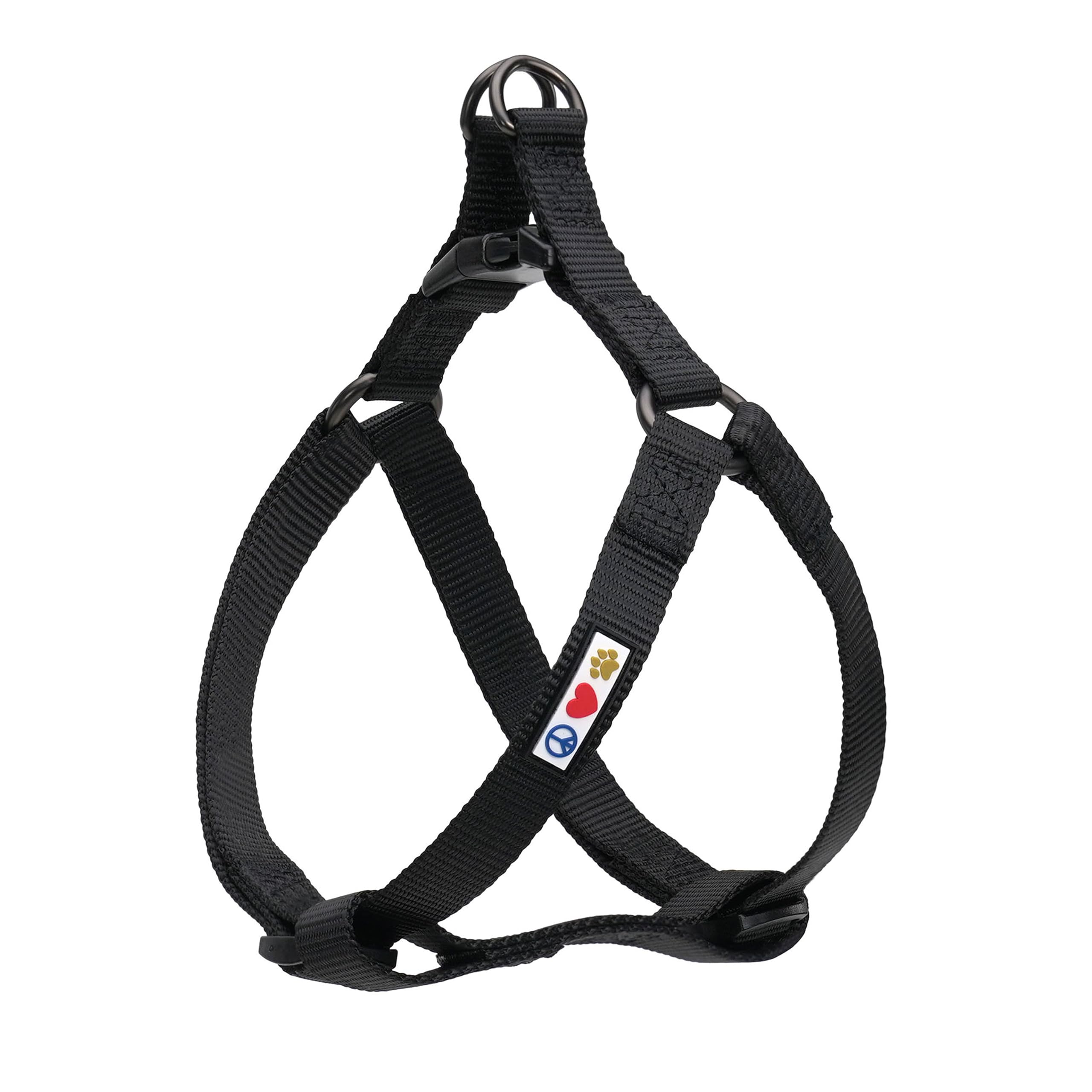 Pawtitas Large Adjustable No Pull Dog Harness - Solid Color L Black — image 1