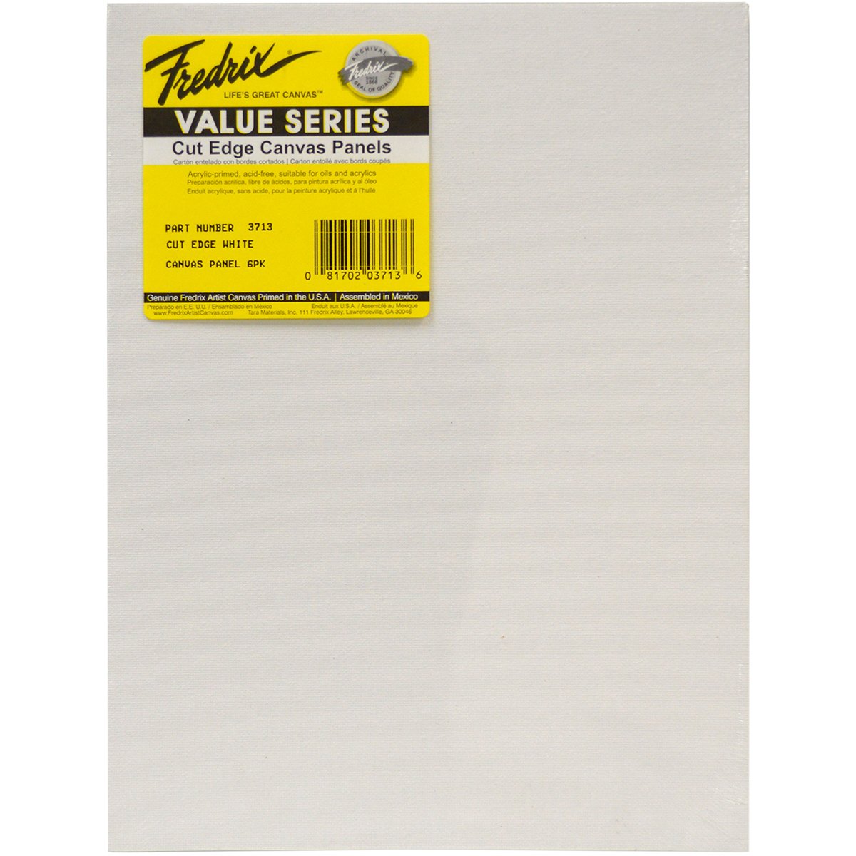 Fredrix Art Canvas Cut Edge Canvas Panel 6/Pkg, 9"X12"
