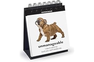 Genuine Fred DAILY DOGGO Desktop Flipbook - Includes 48 Moods and Puppy Images - Clever Office Humor for Coworkers and Dog Lovers