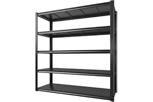 Bepatio 2500 LBS 5-Tier Adjustable Heavy Duty Metal Shelving Unit Storage Shelves, Garage Shelving Sturdy Utility Rack for Ga