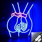 Looklight Lady Neon Sign,Neon Sign for Wall Decor,Lady Back Neon Light Up Sign,LED Sign Blue Neon Sign for Bedroom Man Cave Game Room Home Party Art Decor,Bar,Club