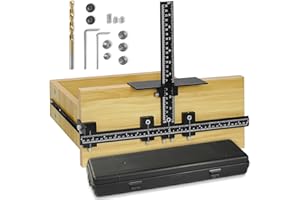 Vicrays Cabinet Hardware Handle Jig - Aluminum Alloy Cabinet Template Tool Woodworking Drilling Hole Doweling Guide Punch Locator for Installation Handles Knob on Drawer Door Pulls