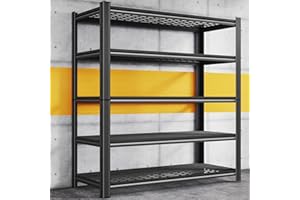 KILISTEELS 72" H X 48" W X 24" D Heavy Duty Garage Shelving Unit 5 Tier 3500 LBS Storage Shelves Adjustable Industrial Metal Wire Shelf Unit for Garage,Basement,Pantry,Warehouse,Commercial