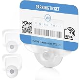 Wicked Chili 2X Parking Permit, Ticket and Note Holder for Car Windscreen, Clips with Removable Suction Cup, Avoid Parking fine, Set of 2 (Made in Germany) Transparent