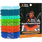 Bear Grylls Mosquito Repellent Bracelets for Adults & Kids - Natural DEET-Free Bands, Individually Wrapped