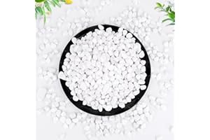 WHANLEY L&Q 5 LB White Decorative Stones,Matte Gravel,Rocks for Plants Indoor (0.4~0.8 Inches) Natural White River Rocks,Vase Filling Stones,Pea Gravel,Small Rock,Aquarium Gravel,Succulent Rocks