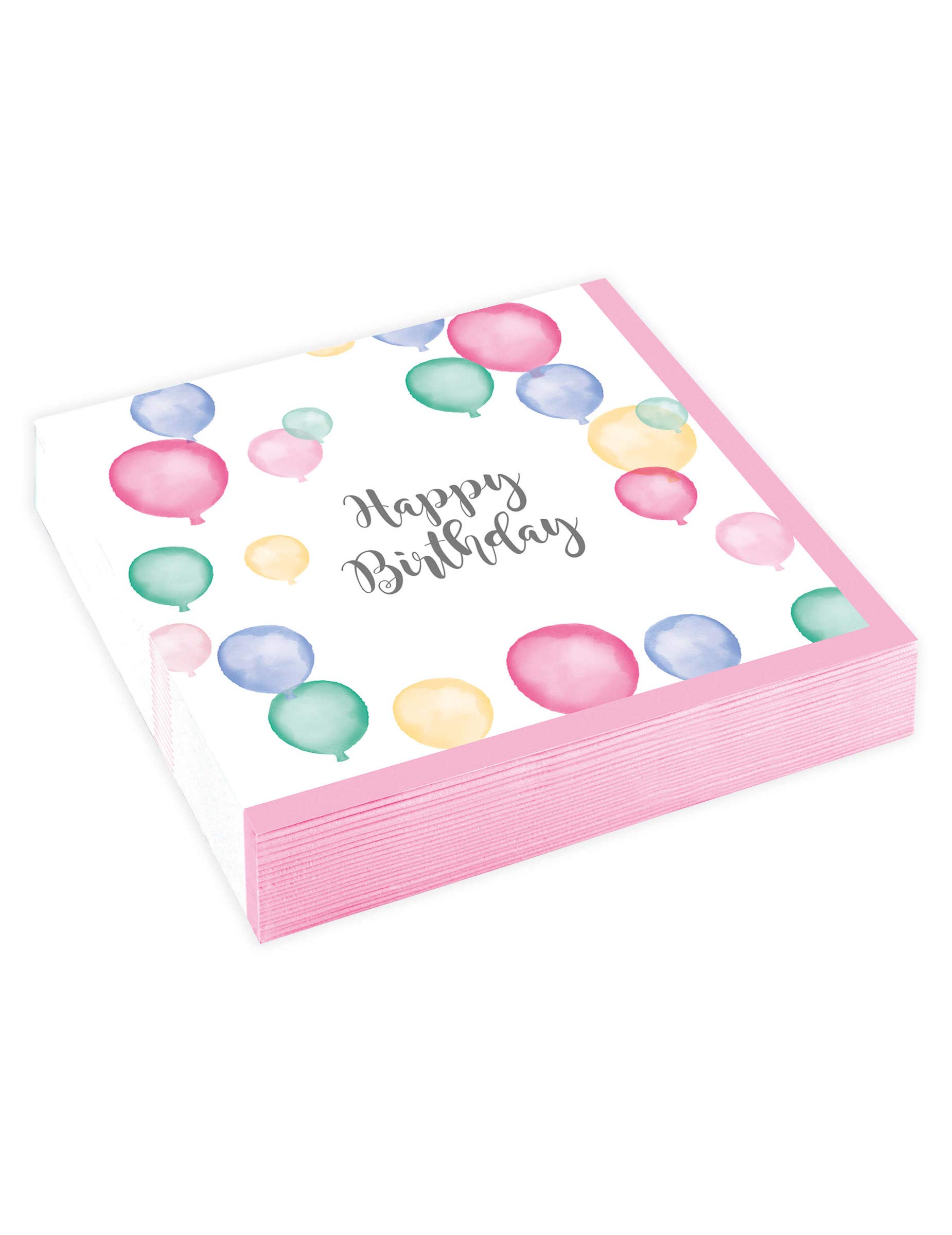 amscan 9903863 20 Napkins Happy Birthday Pastel