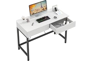 CAIYUN Computer Desk with Drawers, Vanity Desk, Make Up Desk, Home Office Desk with Storage, Study Table for Small Space, Lap