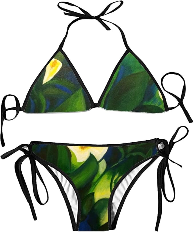 Women's Bathing Swimsuits Adjustable Strap Beautiful Lily Bikini Set