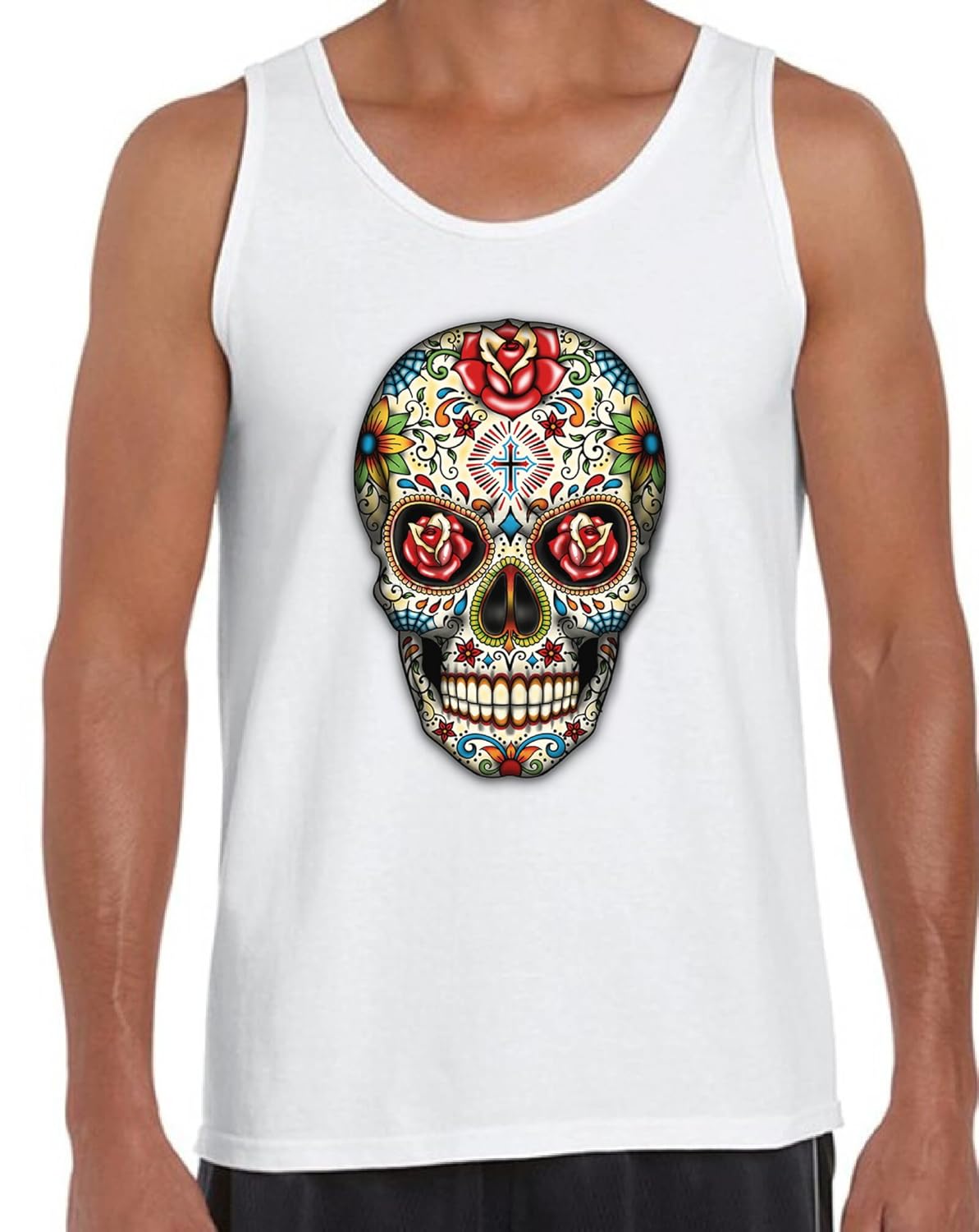 Skull Tank Tops Floral Sugar Skull Tanks Day Of Dead Tank Tops For