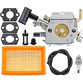 ZAMDOE BR420 BR400 Carburetor Kit For Stihl SR320 SR340 SR380 SR400 SR420 BR320 BR340 BR380 BR400 BR420 Backpack Blower, With Air Filter Fuel Line Filter Spark Plg
