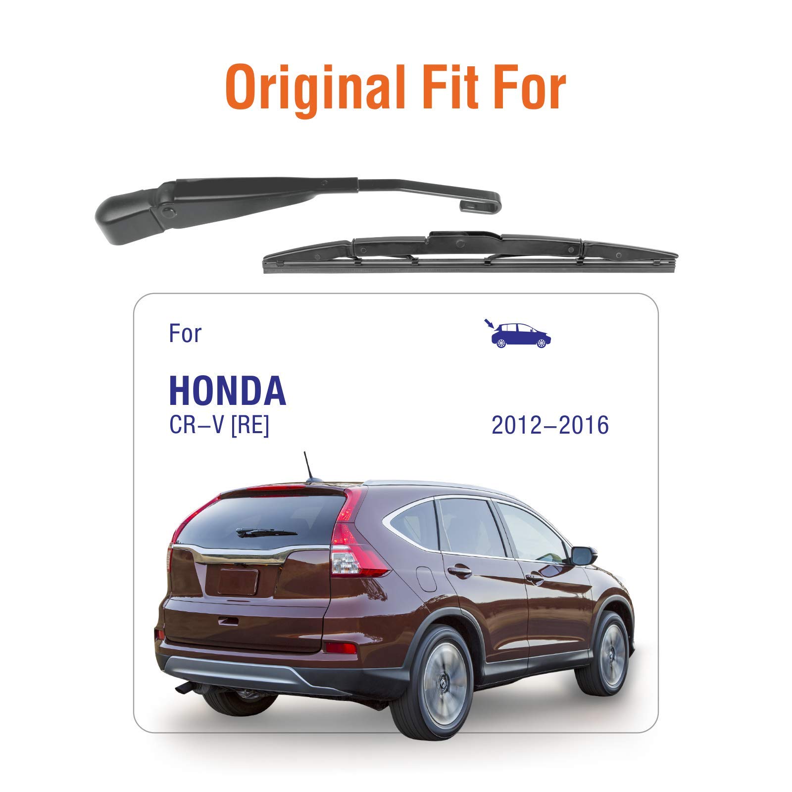 WOWIPER Rear Wiper Arm with Blades Assembly for