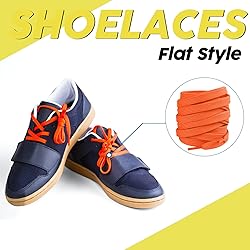 LUOFMISS 2 Pairs Flat Shoe Laces 5/16" Athletic