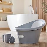 Shnuggle Bath Rinse Cup Grey - Baby Bath Hair Wash Jug No Tears Rim view 8