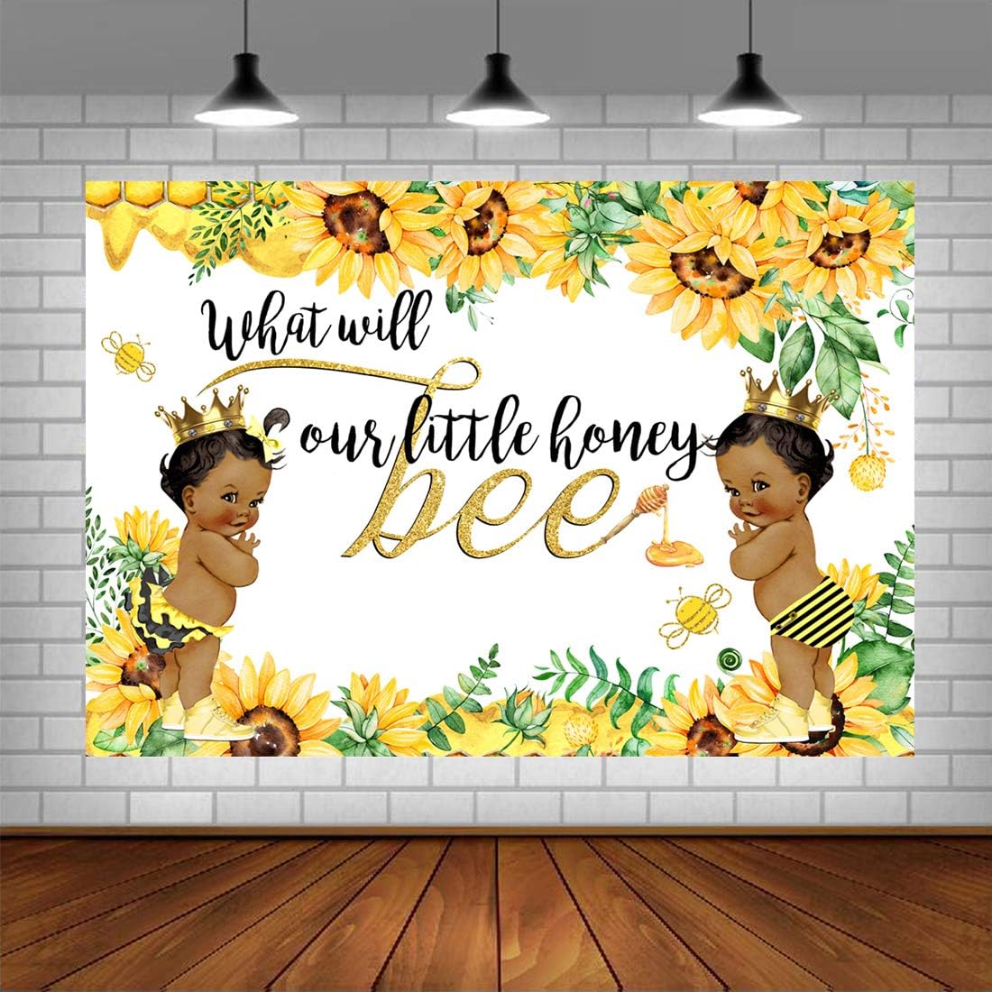 What Will Little Honey Bee Baby Shower Backdrop He Or She Gender Globallab Co In