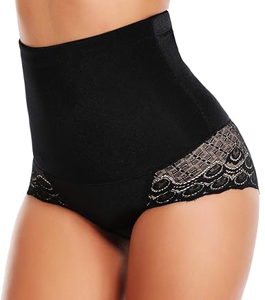 MISS MOLY Miederslip Bauch Weg Taillenformer Shapewear Figurformende Miederhose Unterwäsche 4 Spiral Stahlstäbe 2 Schichten E