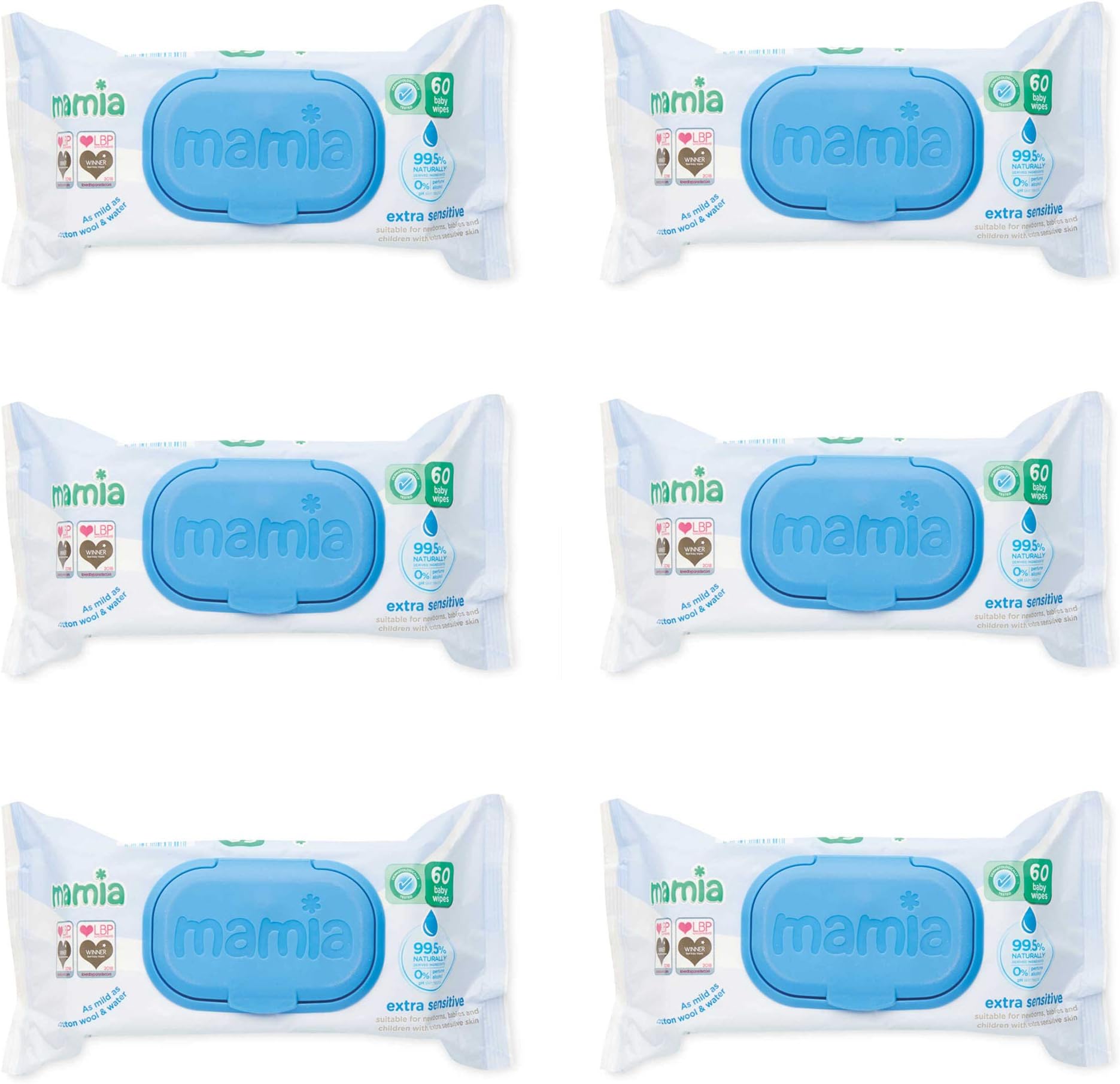 Aldi Mamia 360 Extra Sensitive Baby Wipes | 60 Wipes