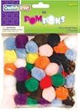 Creativity Street Bright Hues Pom Pons, 1-Inch, 50-Pack (AC8113-01)