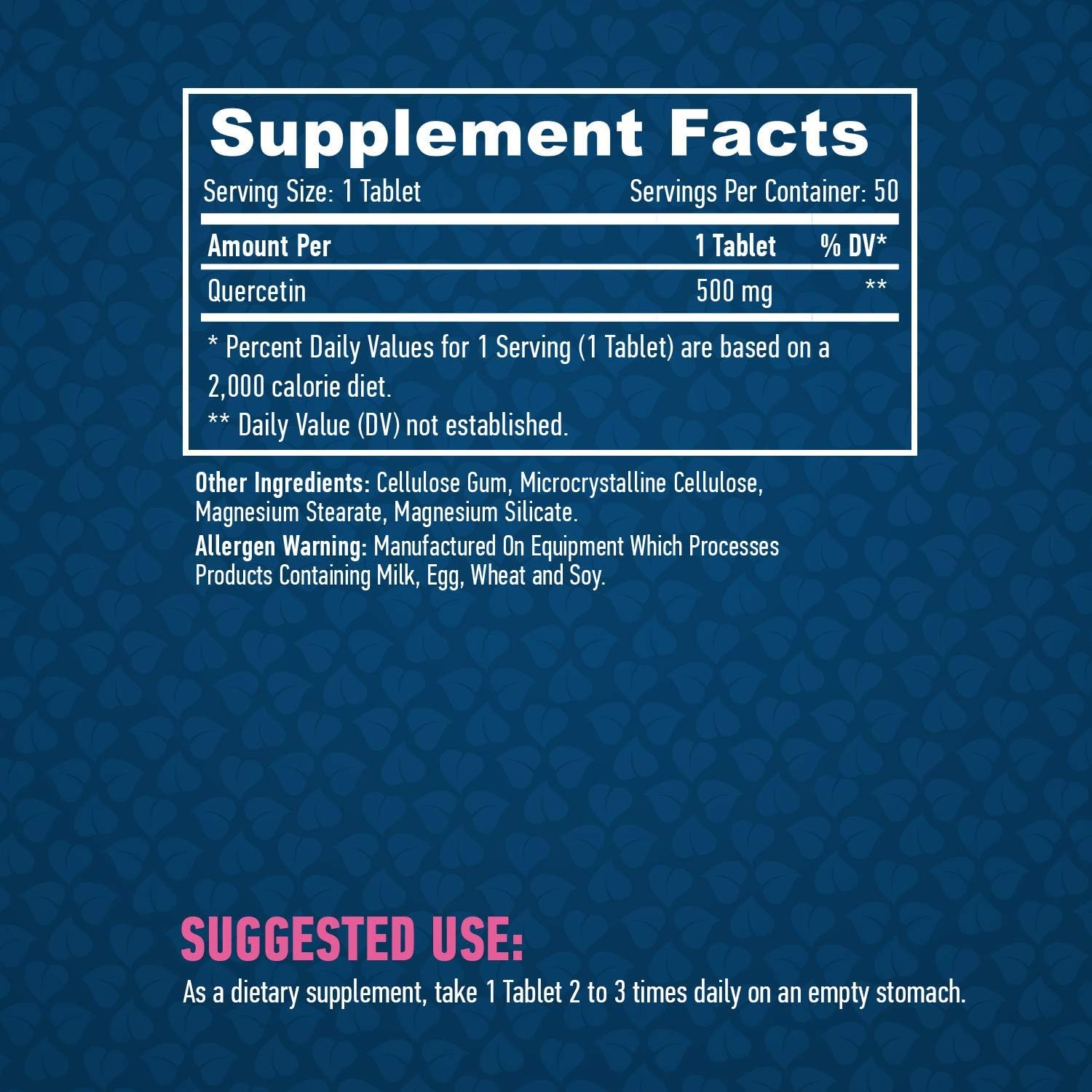 HAYA LABS Quercetin 500 mg x 50 Tablets Double Strength Antioxidant Supplement Immune Health, 25 g (Pack of 1) - Image 5