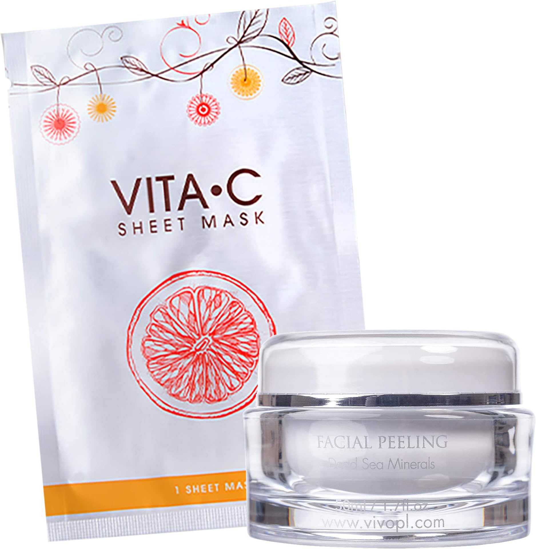 Vivo Per LeiVitamin C Brightening Sheet Mask and Facial Peeling Gel Set