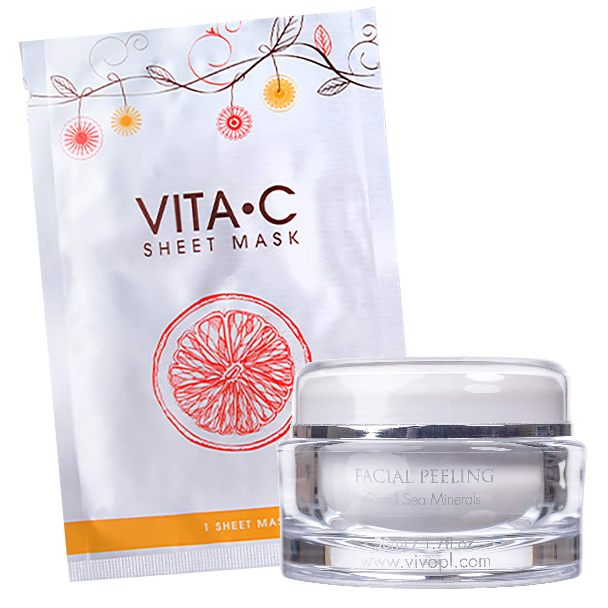 Vivo Per LeiVitamin C Brightening Sheet Mask and Facial Peeling Gel Set