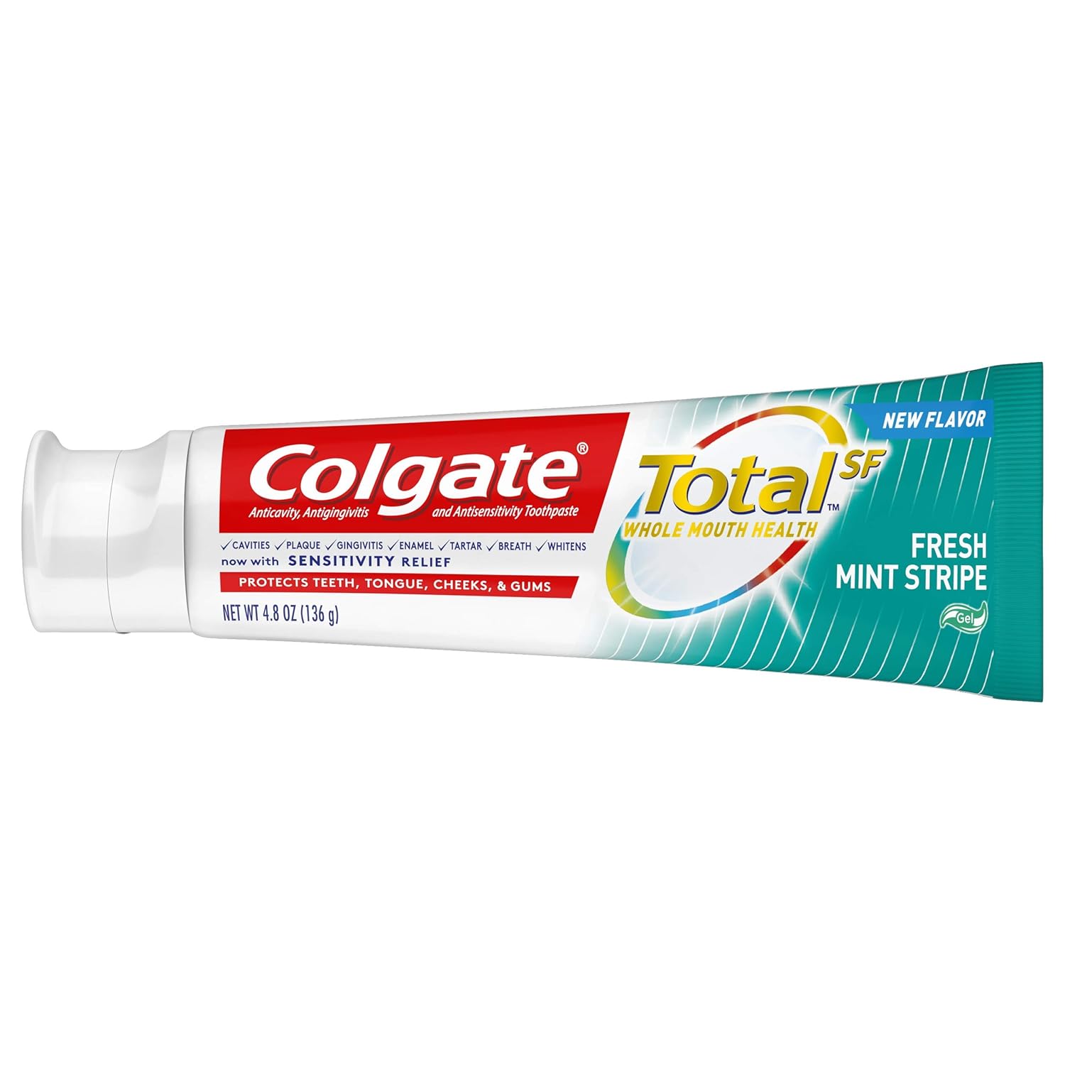 Colgate Total Toothpaste Stripe Gel, Mint, 4.8 Ounce : Beauty